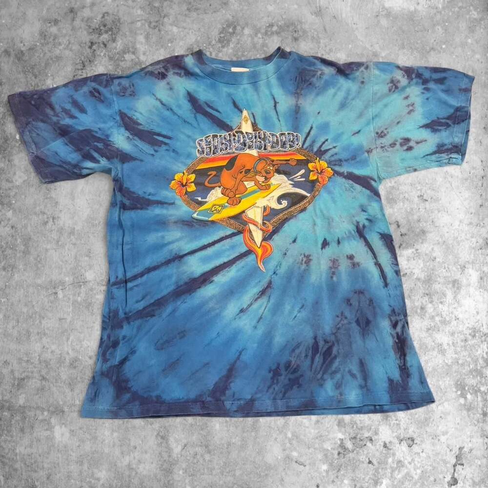 Vintage Cartoon Network Scooby-Doo Surfing Tie-Dye T-Shirt
